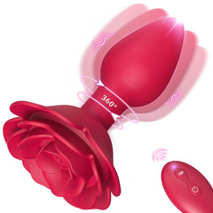 Double Stimulation Rose Female Sex Toy Anal Vibrator