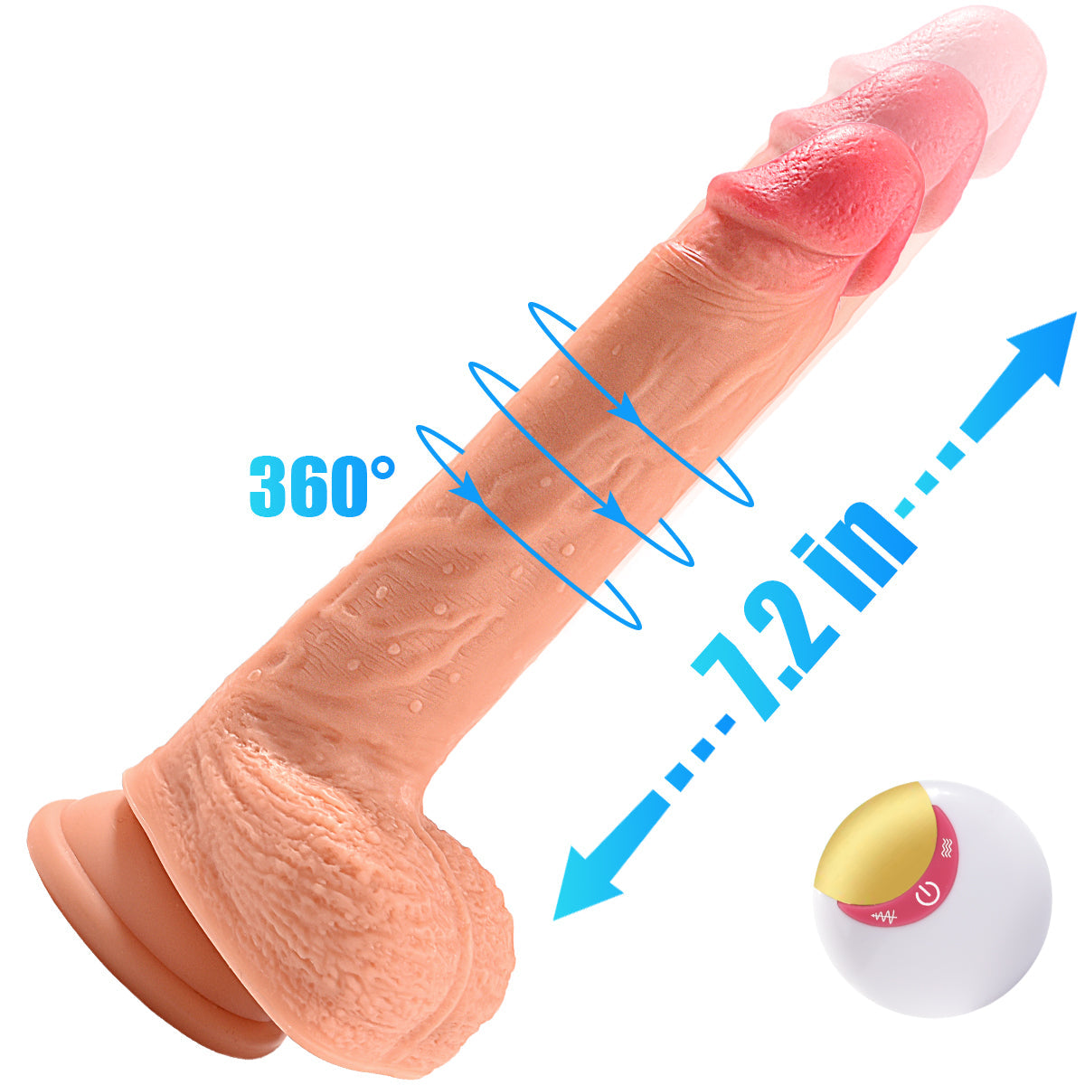 4 in 1 Vibrating Hand-free Super Realistic  Dildo