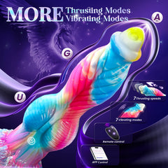 10.2 inch Fantastic 3 in 1 Realistic Huge dildo Vibrator Sex Toy-App Control