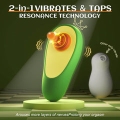 AVOCADO| 2 in 1 Tapping and Vibration Clitoris Stimulator