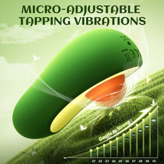 AVOCADO| 2 in 1 Tapping and Vibration Clitoris Stimulator