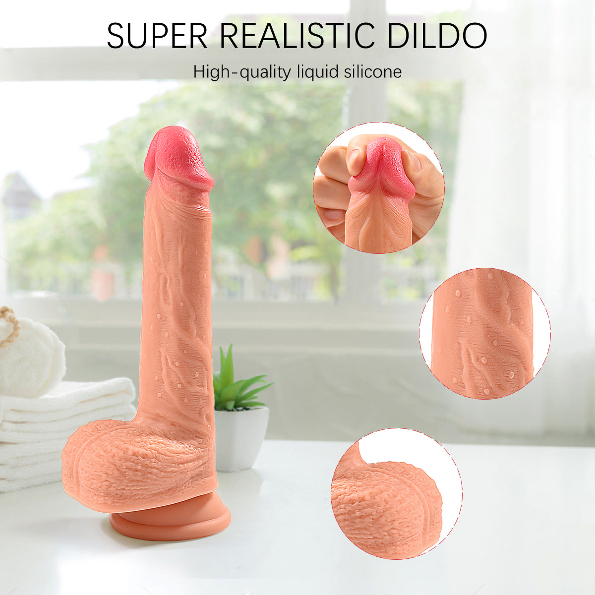 4 in 1 Vibrating Hand-free Super Realistic  Dildo