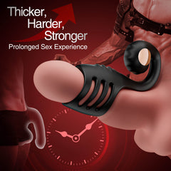 CASE|Multi Stimulation Snail-Shaped Penis Sleeve Ring with 10 Vibrating