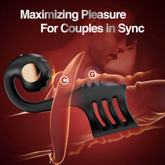 CASE|Multi Stimulation Snail-Shaped Penis Sleeve Ring with 10 Vibrating