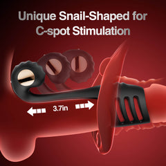 CASE|Multi Stimulation Snail-Shaped Penis Sleeve Ring with 10 Vibrating