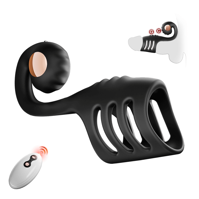 CASE|Multi Stimulation Snail-Shaped Penis Sleeve Ring with 10 Vibrating