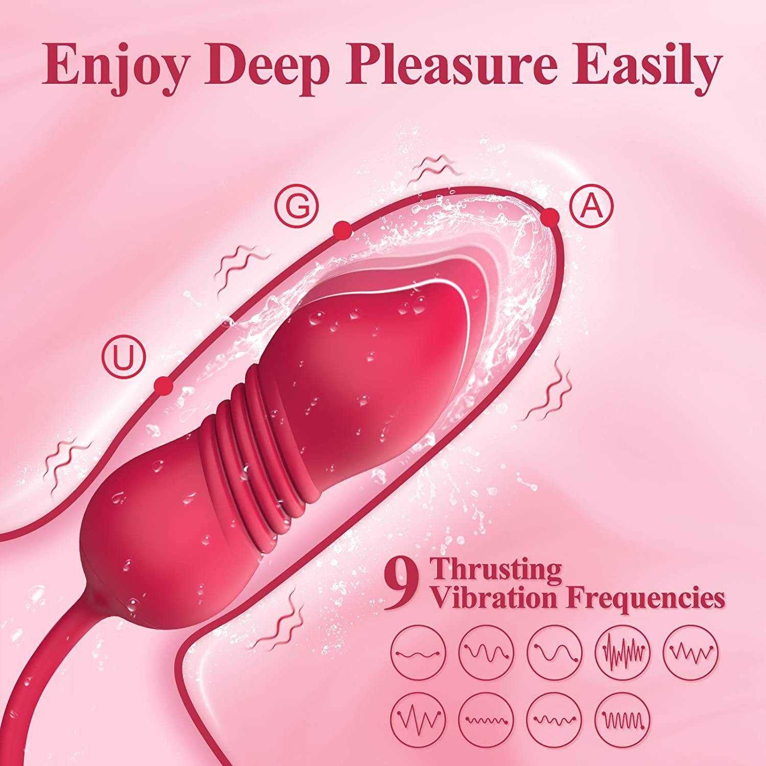 Rose Vibrator with Thrusting Dildo