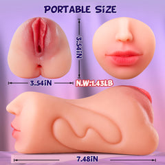 SATO| Portable Realistic Blowjob Stimulator Pocket Pussy Male Toy