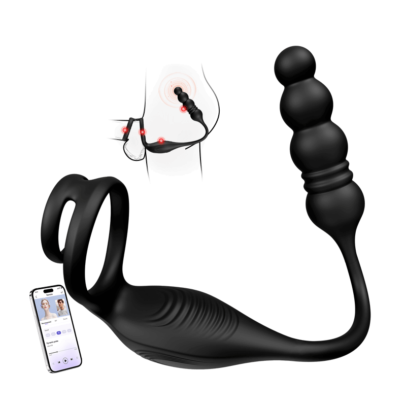 ARCHIE4| 4 in 1 App Control Vibrating and Thrusting Anal Plug with Cock Ring