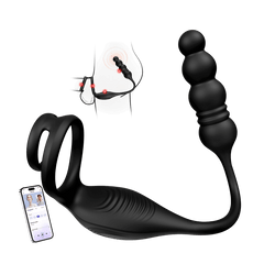 ARCHIE4| 4 in 1 App Control Vibrating and Thrusting Anal Plug with Cock Ring