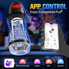 ELROY| Upgraded Suction and Vibration App Control Male Masturbator - Sohimi