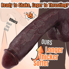 SUN| 11inch Lifelike Thick Silicone Huge Massive Dildo - Sohimi